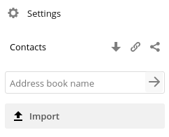 Web interface contacts
