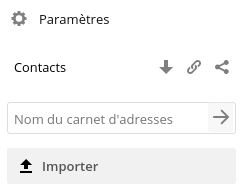 Web interface contacts